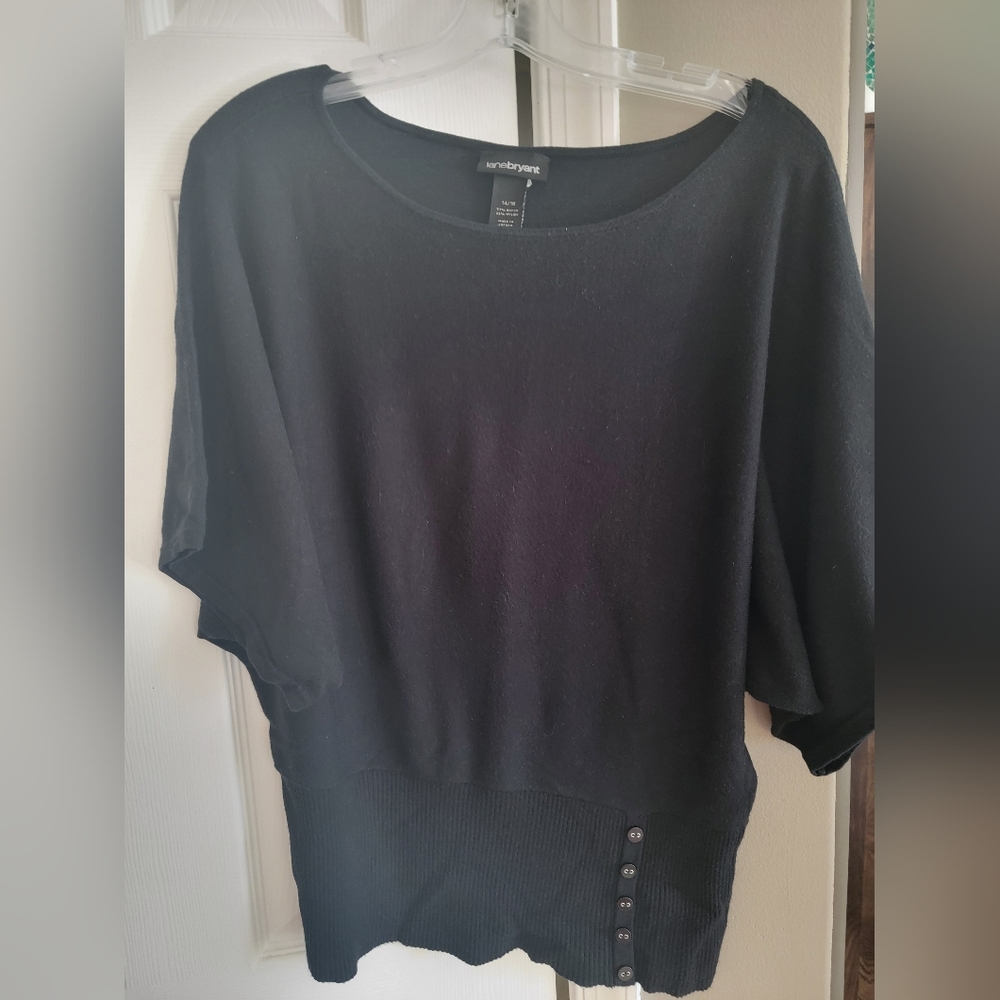 Lane Bryant black dolman sleeve sweater